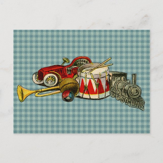 Antique Children's Leksaker Vykort (Framsida)