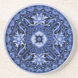 Antique Chinese Blue & White Mandala Underlägg