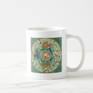 Antique Chinese Circle Blue-Grönt Kaffemugg