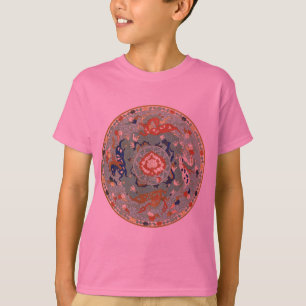 Antique Chinese Circle Blue-Grönt T Shirt