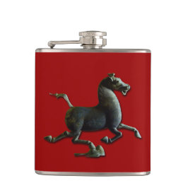 Antique Chinese Sculpture Horse Year Zodiac Flask Fickplunta