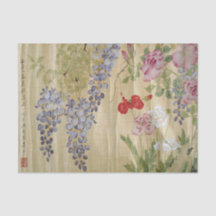 Antique Chinese Wisteria och Peony Tissue Paper