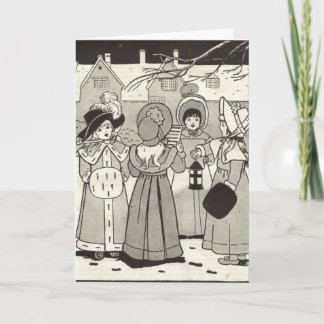 antique christmas-kort helgkort