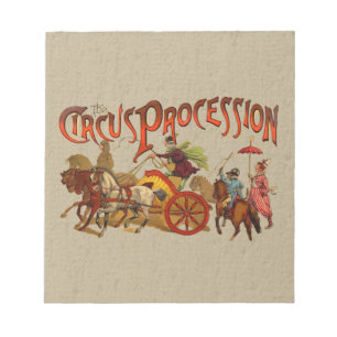 Antique Circus Parad Clowns Horses Anteckningsblock