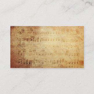 Antique Classic Musik noter Visitkort