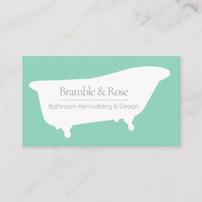 Antique Clawfot Tub Visitkort (Framsida)