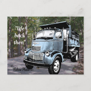 Antique COE Dumptruck Postcard2- anpassa Vykort
