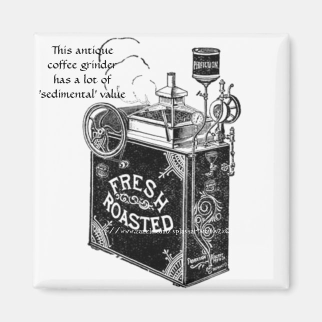 ’Antique Coffee Grinder’ Magnet (Framsidan)