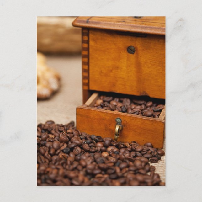 Antique Coffee Tunna/Grinder Vykort (Framsida)