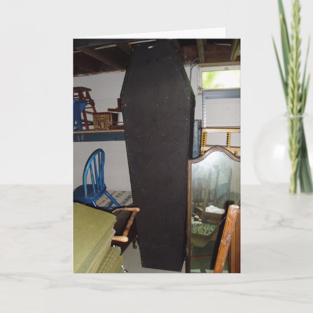 "Antique Coffin" Hallskuldkort Kort (Framsida)