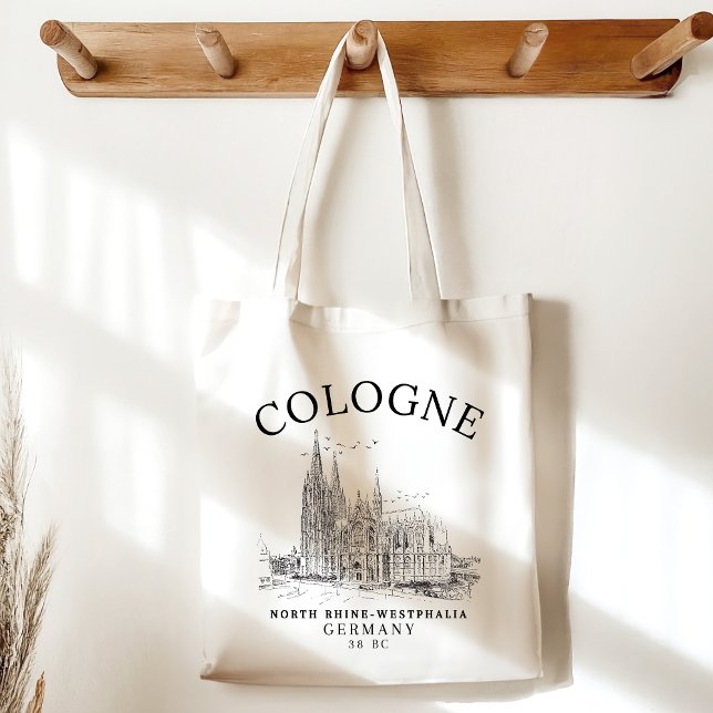 Antique Cologne Cathedral Germany Scenery Tygkasse (Skapare uppladdad)