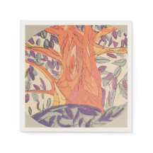 Antique Contrast Färg Träd