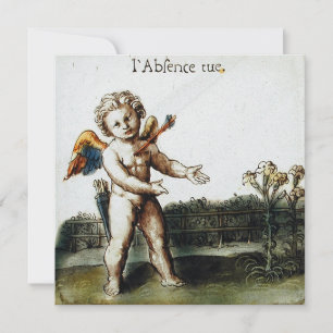 Antique Cupid Kärlek saknade dig Otto Van Veen Julkort