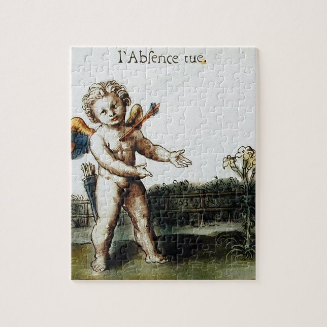 Antique Cupid Kärlek saknade dig Otto Van Veen Pussel (Vertikal)