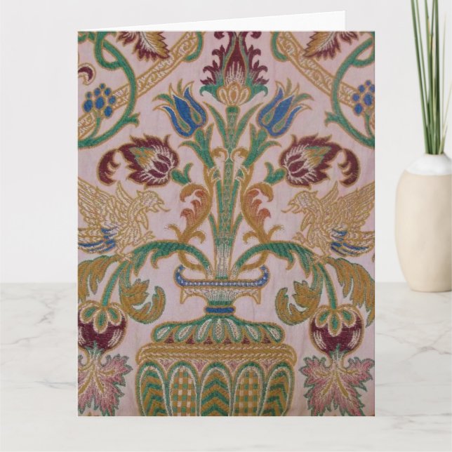 Antique Damask Fabric Large Kort (Framsida)