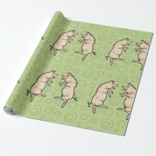 Antique Dancing Grisar: Whimsical Vintage Piggy Ji Presentpapper