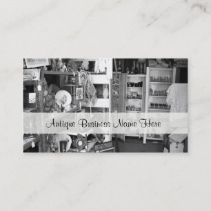 Antique Dealer Black and White-Affärskort Visitkort