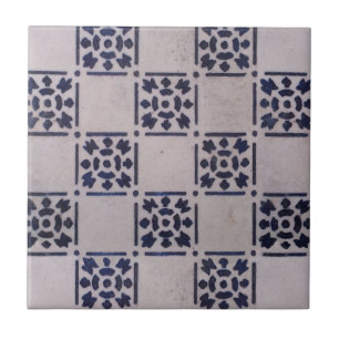 Antique Delft Tile Blue: Classic Dutch Art Mönster Kakelplatta