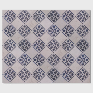 Antique Delft Tile Blue: Classic Dutch Art Mönster Presentpapper