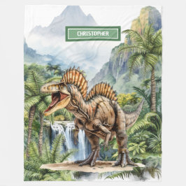 Antique Dinosaur Personlig Blanket Boys Gift Fleecefilt