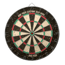 Antique Disted Dartboard med Anpassningsbar Text