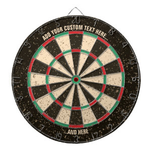 Antique Disted Dartboard med Anpassningsbar Text Darttavla