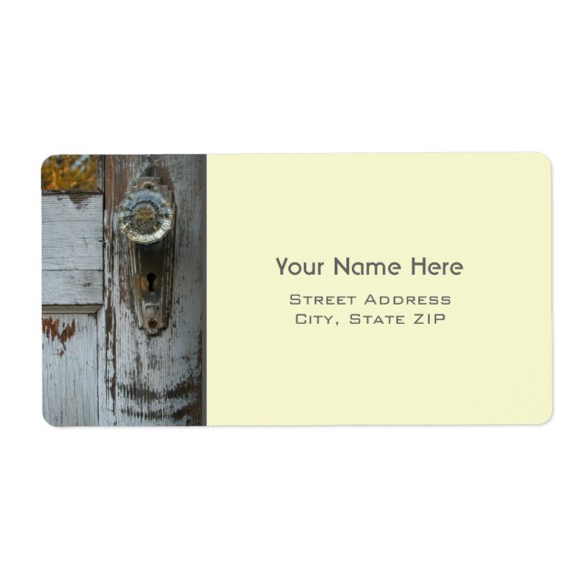 Antique Door Address Label Fraktsedel (Framsidan)