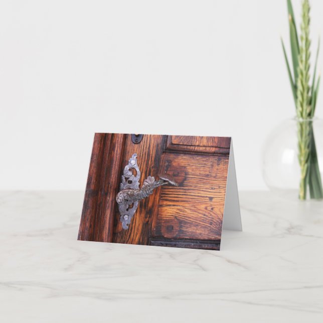 Antique Doorhandle Old Doorway Blank Notecards Kort (Framsida)