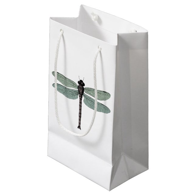 Antique Dragonfly Illustration Gift-flagga (Framsidan Vinklad)