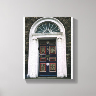 Antique Dublin door, Merrion Square Canvastryck