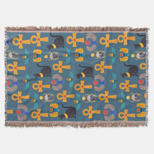 Antique Egypt Pattern, Hieroglyphics digital paper Filt (Framsidan)