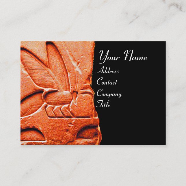 ANTIQUE EGYPTIAN HONEY BEEKEEPER VAX SEAL VISITKORT (Framsida)