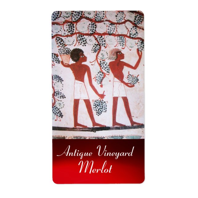 ANTIQUE EGYPTIAN VINEYARD VIN GRAPE HARVEST FRAKTSEDEL (Framsidan)