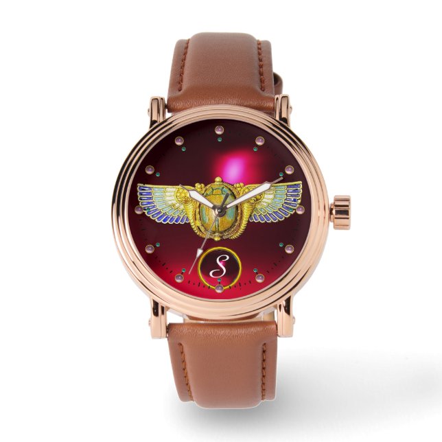 ANTIQUE EGYPTIAN WINGED SCARAB/CORNUCOPIA JEWEL ARMBANDSUR (Framsida)