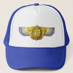 ANTIQUE EGYPTIAN WINGED SCARAB/CORNUCOPIA JEWEL KEPS