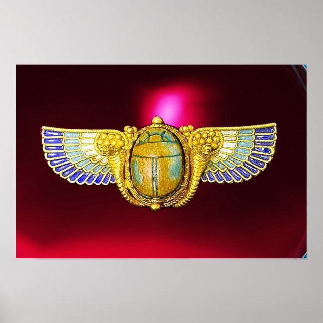 ANTIQUE EGYPTIAN WINGED SCARAB/CORNUCOPIA JEWEL POSTER (Framsidan)