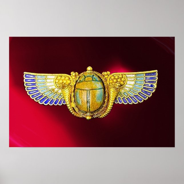 ANTIQUE EGYPTIAN WINGED SCARAB/CORNUCOPIA JEWEL POSTER (Framsidan)