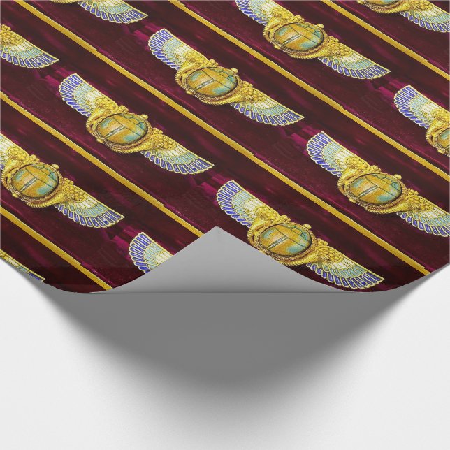 ANTIQUE EGYPTIAN WINGED SCARAB/CORNUCOPIA JEWEL PRESENTPAPPER (Hörn)