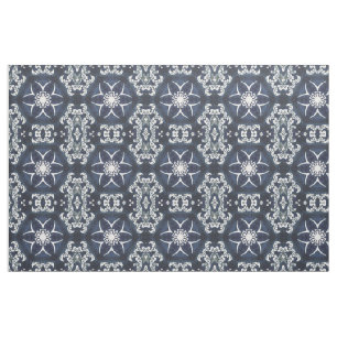 Antique Elegant Dutch Delfts Blue-Blommönstret Tyg