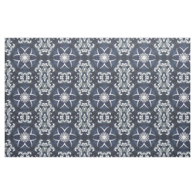 Antique Elegant Dutch Delfts Blue-Blommönstret Tyg (Fat Quarter)