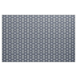 Antique Elegant Dutch Delfts Blue-Blommönstret Tyg