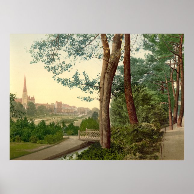 Antique England, Bournemouth Gardens Poster (Framsidan)