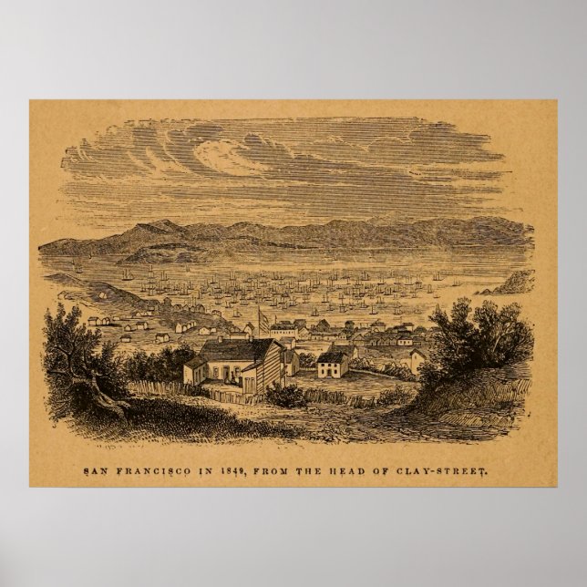 Antique engrating San Francisco Poster (Framsidan)