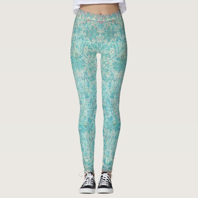 Antique Ephemera 1 Leggings (Framsida)