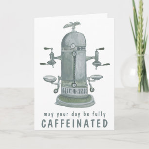 Antique Espresso Maskin Coffee CUSTOMIZE IT FUNNY Kort