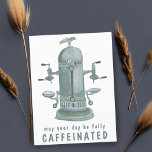 Antique Espresso Maskin Coffee CUSTOMIZE IT FUNNY Vykort<br><div class="desc">Anpassade hälsning vykort. Lägg till eller redigera din egen text på framsidan för en annan använda. Kolla min butik för mer kortdesign!</div>