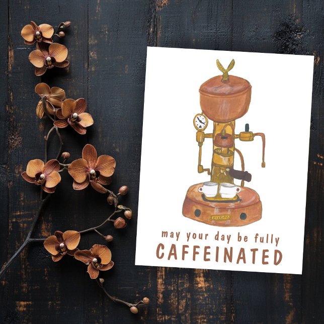 Antique Espresso Maskin Coffee CUSTOMIZE IT FUNNY Vykort (Antique Espresso Machine Coffee CUSTOMIZE IT Funny Postcard
)