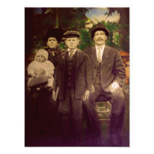 Antique-familjen Porträtt Fototryck