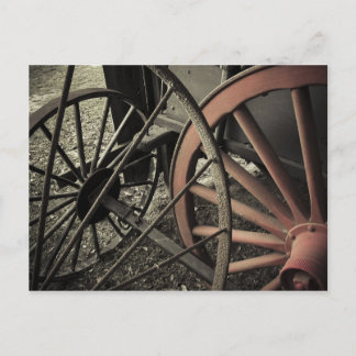 Antique Farm Cart Hjul Vykort