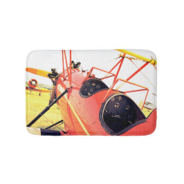 Antique Figherre Biplane Red Airplane Badrumsmatta